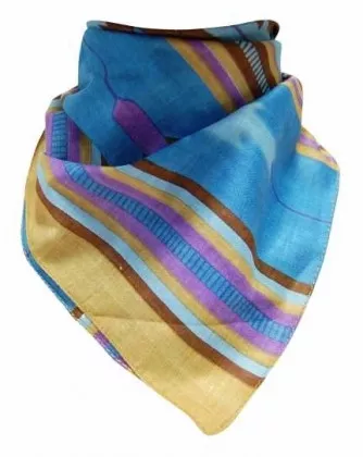 Bandana Head Scarf Red Indian Pattern Blue