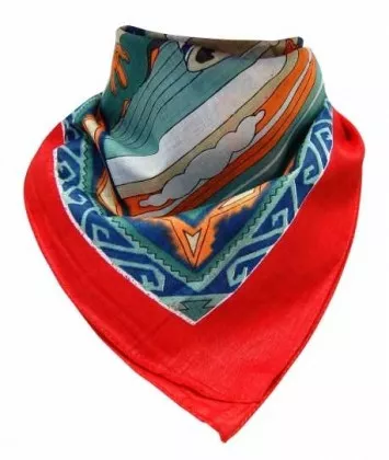 Bandana Head Scarf Red Indian Clay Jug