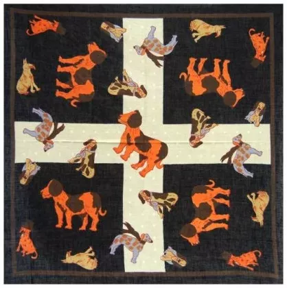 Schwarzes Bandana Halstuch Hündchen