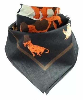 Black Bandana Head Wrap Scarf Sweet Dogs