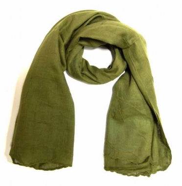 Cotton Scarf Olive Green