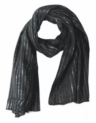 Baumwolle Polyester Tuch Schwarz & Silber