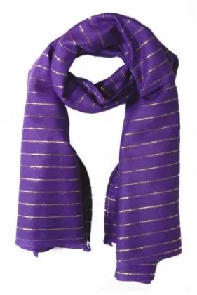 Baumwolle Polyester Tuch Violett & Gold