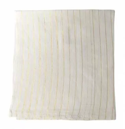 Baumwolle Polyester Tuch Weiß & Gold