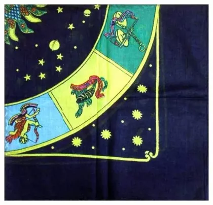 Bedrucktes Halstuch Sternzeichen Blau