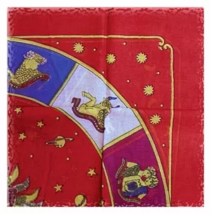 Printed Cotton Scarf Star Sign