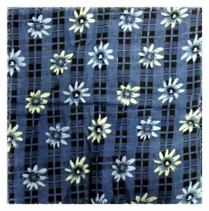 Bedrucktes Halstuch Blumenmuster Dunkelblau