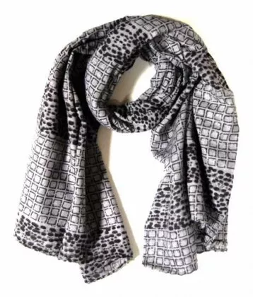Bedrucktes Halstuch Grau Vintage