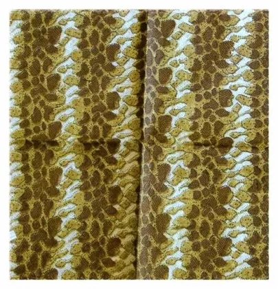 Printed Cotton Scarf Brown