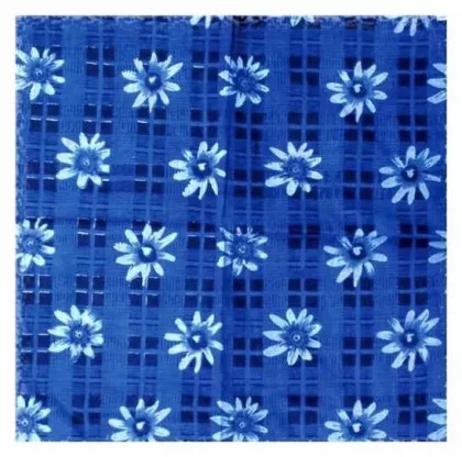 Bedrucktes Halstuch Blumenmuster Blau