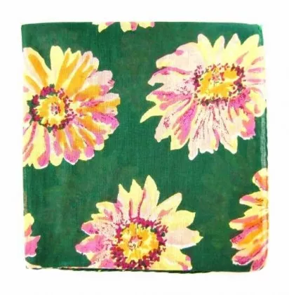 Bedrucktes Halstuch Blumenmuster Grün