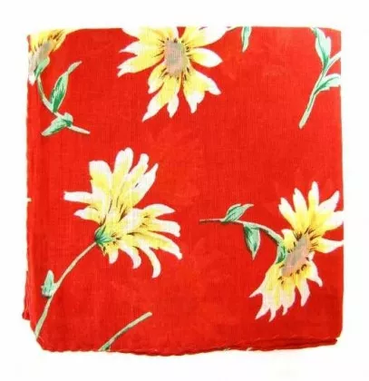 Bedrucktes Halstuch Rotes Blumenmuster