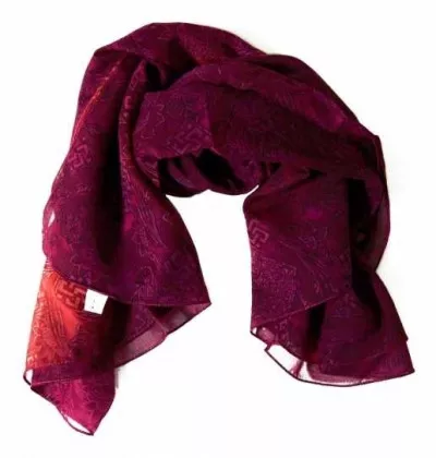 Bedrucktes Polyestertuch Magenta Textur