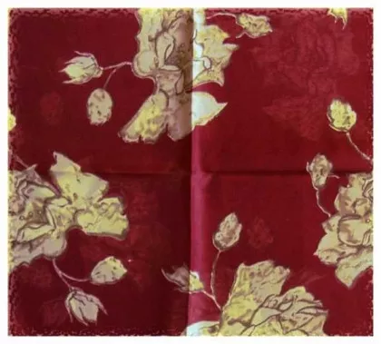 Bedrucktes Polyestertuch Rot Blumen Muster