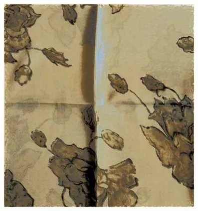 Bedrucktes Polyestertuch Beige Blumen Muster