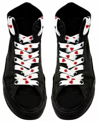 Card Pattern Shoelaces