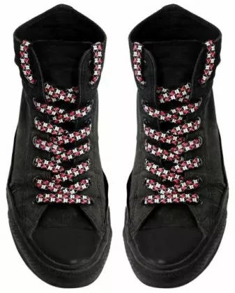 Skull & Checkered Shoelaces