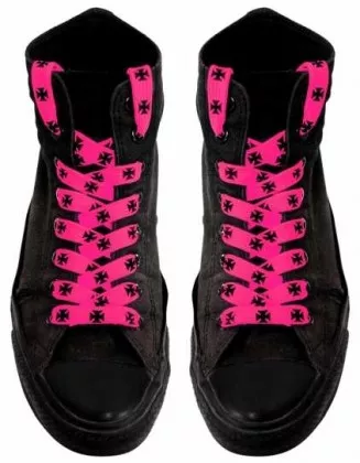 Schnürsenkel Pink Eisernes Kreuz