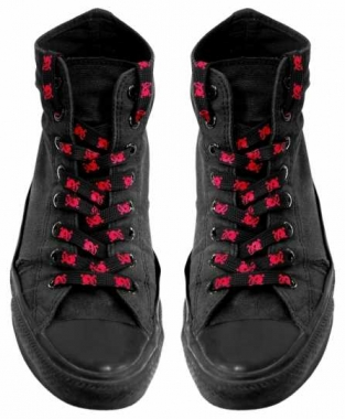 Shoe Laces - Red Skulls