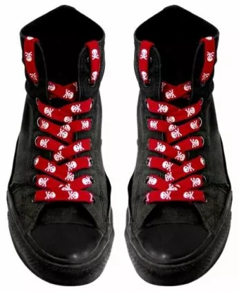 White Skull Shoelaces