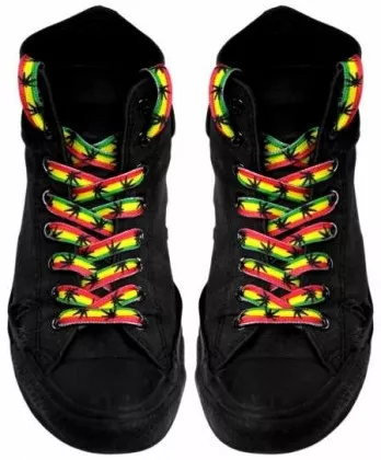Schnürsenkel Rasta Cannabis