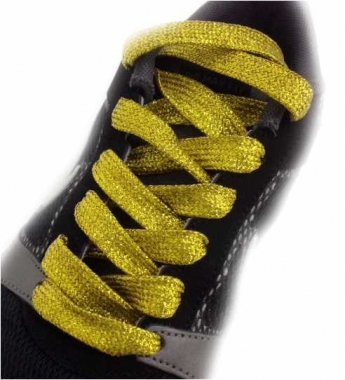Shoe Laces Yellow Glittereffect