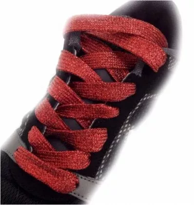 Schnürsenkel Glitzereffekt Rot