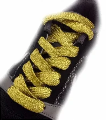 Schnürsenkel Glitzereffekt Goldfarben