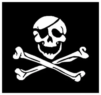 Aufnäher Flag Skull & Crossbones