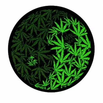 Aufnäher Yin Yang Leaves