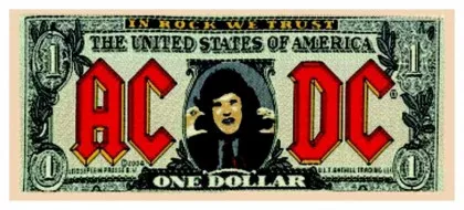 Aufnäher Ac/Dc Bank Note