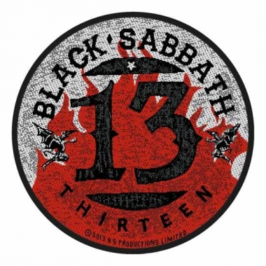 Patch Black Sabbath 13 Flames Circular