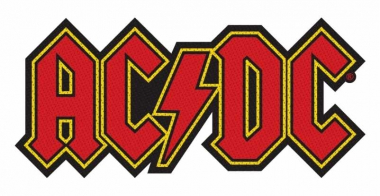 Aufnäher AC/DC Red Logo Cutout
