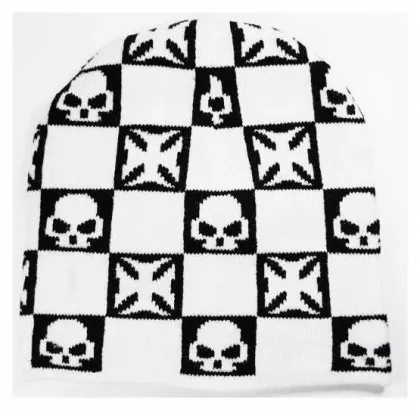 Eisernes Kreuz und Totenkopf Motiv | Winter Set bestehend aus Beanie, Schal und Handschuhe