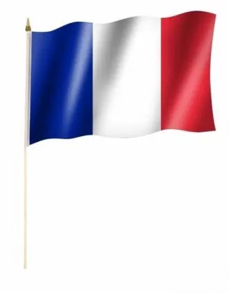 Frankreich Stockfahnen