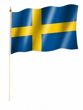 Sweden Hand Flag