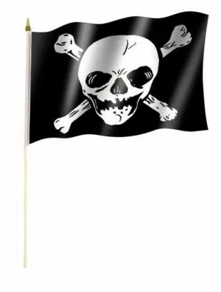 Totenkopf Stockfahnen
