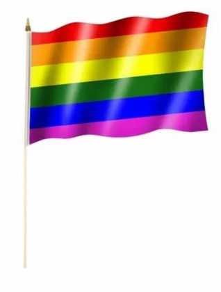 Regenbogen Stockfahnen