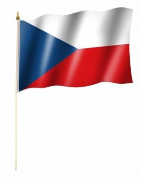 Czech Republic Hand Flag