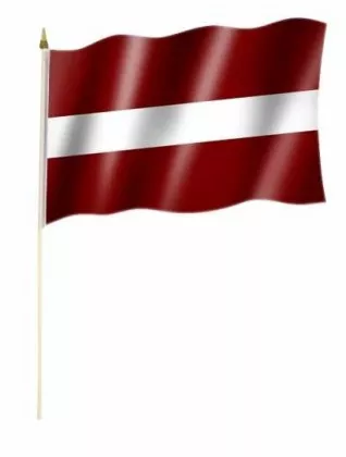 Lettland Stockfahnen