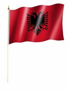 Albanien Stockfahnen