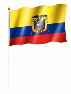 Ecuador Hand Flag