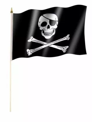 Piratenfahne Stockfahnen