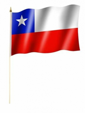 Chile Hand Flag