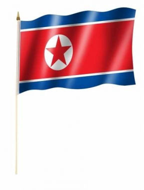 North Korea Hand Flag