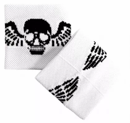 Schweißband Weiß Totenkopf