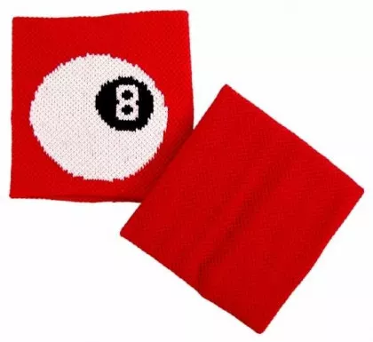 Schweißband Rot 8 Kugel