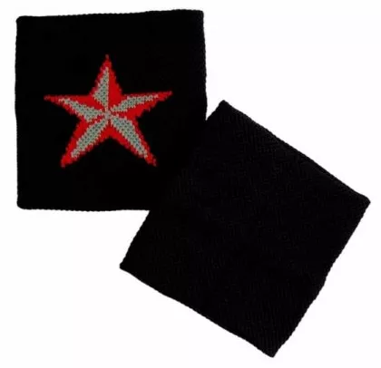 Schweißband Schwarz Pentagramm