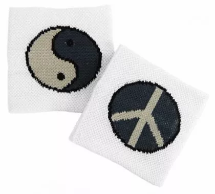 Schweißband Weiß Yin Yang