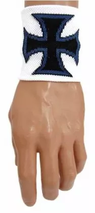 Sweatband Black Iron Cross